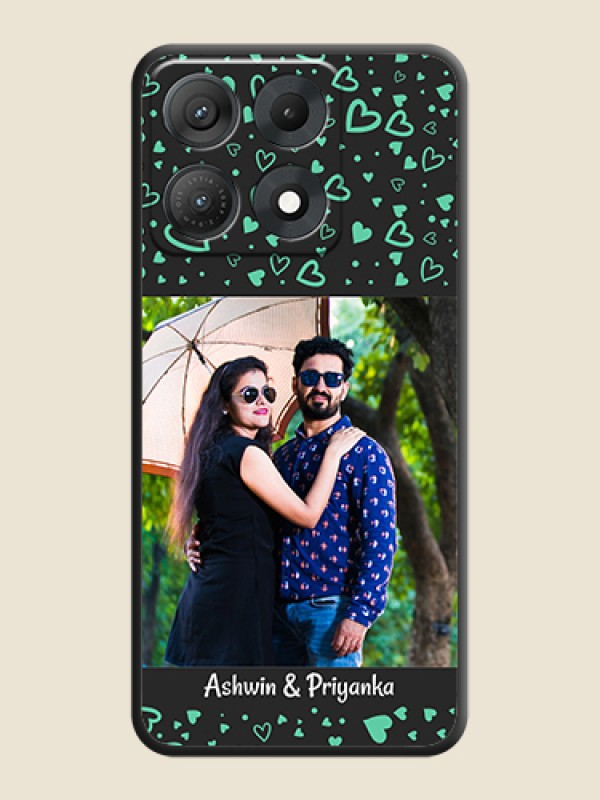 Sea Green Indefinite Love Pattern on Photo On Space Black Custom Soft Matte Mobile Back Cover - Motorola Edge 70 Max 5G