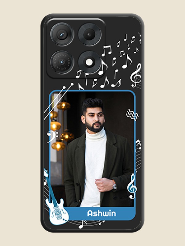 Musical Theme Design with Text on Photo On Space Black Custom Soft Matte Mobile Back Cover - Motorola Edge 70 Max 5G