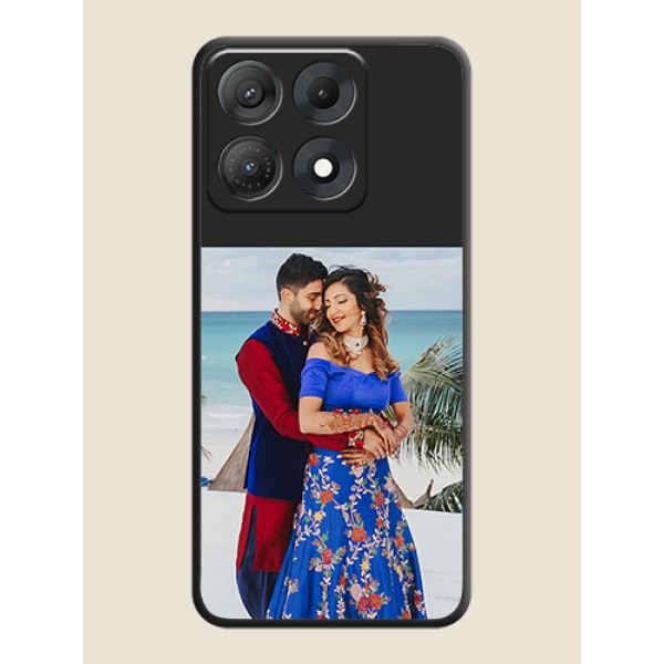 Image Upload With Space Black Color On Custom Soft Matte Mobile Back Cover - Motorola Edge 70 Max 5G