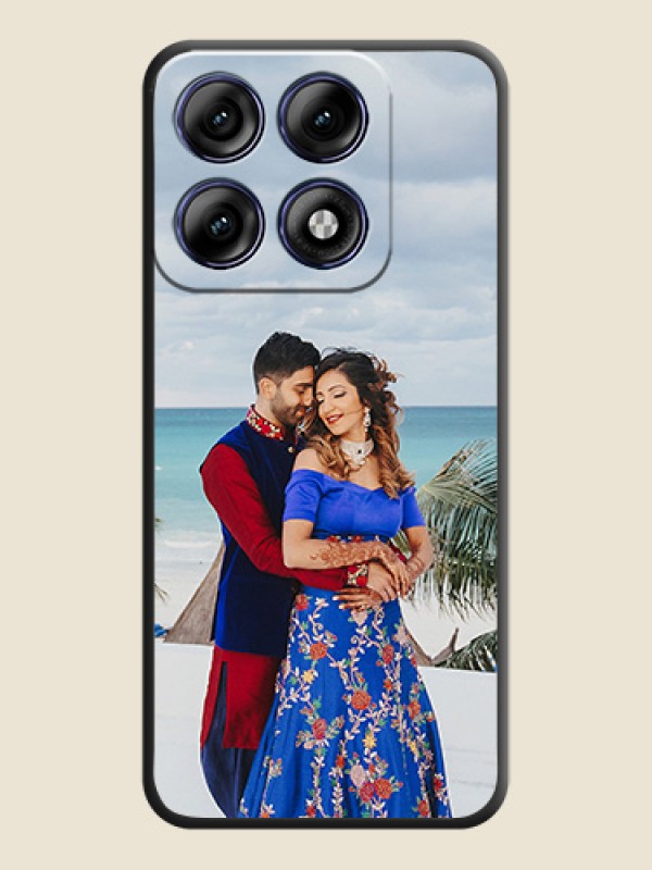 Full Single Pic Upload On Space Black Custom Soft Matte Mobile Back Cover - Motorola Edge 70 Pro 5G