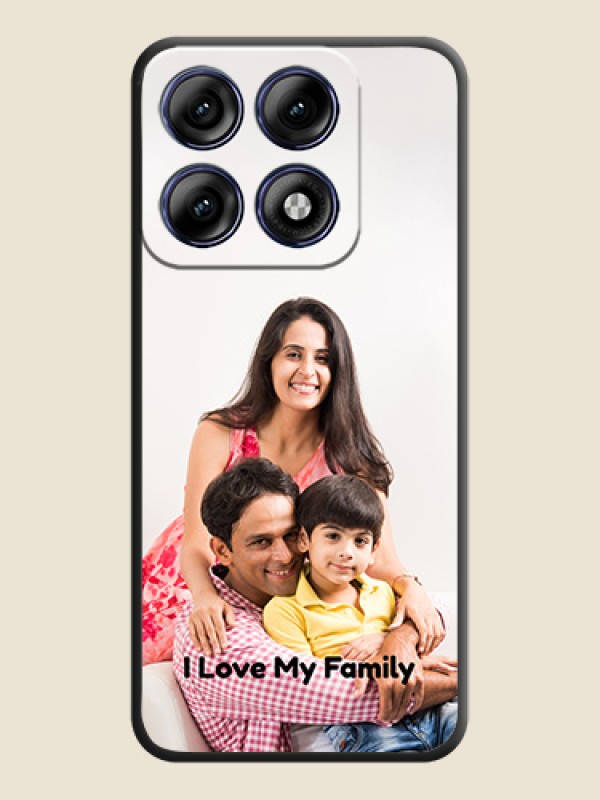 Full Single Pic Upload With Text On Space Black Custom Soft Matte Mobile Back Cover - Motorola Edge 70 Pro 5G