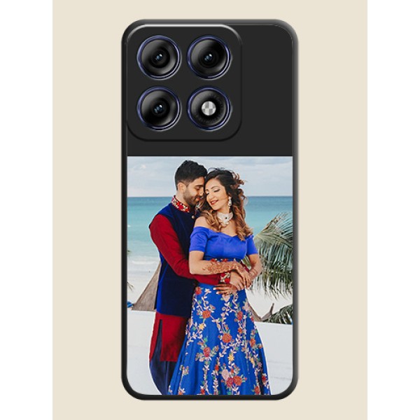 Image Upload With Space Black Color On Custom Soft Matte Mobile Back Cover - Motorola Edge 70 Pro 5G