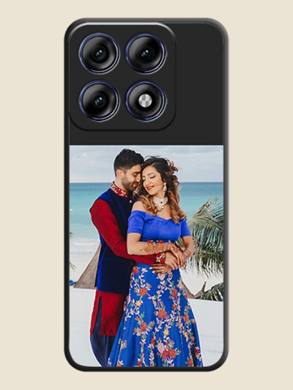Image Upload With Space Black Color On Custom Soft Matte Mobile Back Cover - Motorola Edge 70 Pro 5G