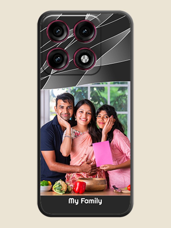 Mixed Wave Lines on Photo On Space Black Custom Soft Matte Mobile Back Cover - Motorola Edge 70 Pro Plus 5G