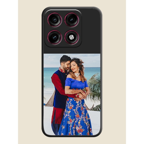 Image Upload With Space Black Color On Custom Soft Matte Mobile Back Cover - Motorola Edge 70 Pro Plus 5G