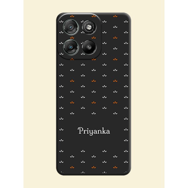 Simple Pattern With Custom Text On Space Black Custom Soft Matte Mobile Back Cover - Motorola G Max 5G Simple Pattern With Custom Text On Space Black Custom Soft Matte Mobile Back Cover - Motorola G Max 5G