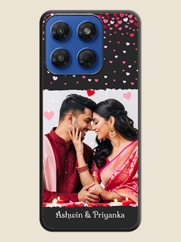 Fall in Love with Your Partner on Photo On Space Black Custom Soft Matte Mobile Back Cover - Motorola G37 Power 5G
