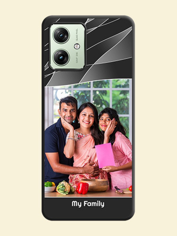 Mixed Wave Lines on Photo On Space Black Custom Soft Matte Mobile Back Cover - Motorola G54 5G