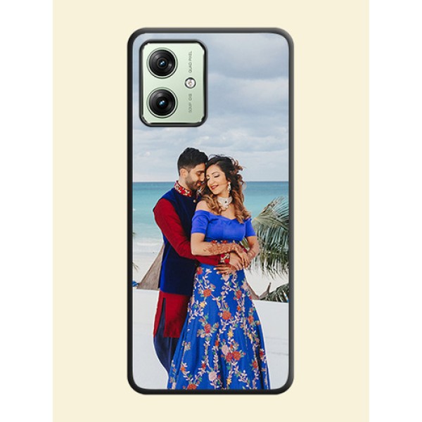 Full Single Pic Upload On Space Black Custom Soft Matte Mobile Back Cover - Motorola G54 5G Full Single Pic Upload On Space Black Custom Soft Matte Mobile Back Cover - Motorola G54 5G