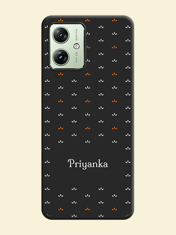 Simple Pattern With Custom Text On Space Black Personalized Soft Matte Phone Covers - Motorola G64 5G