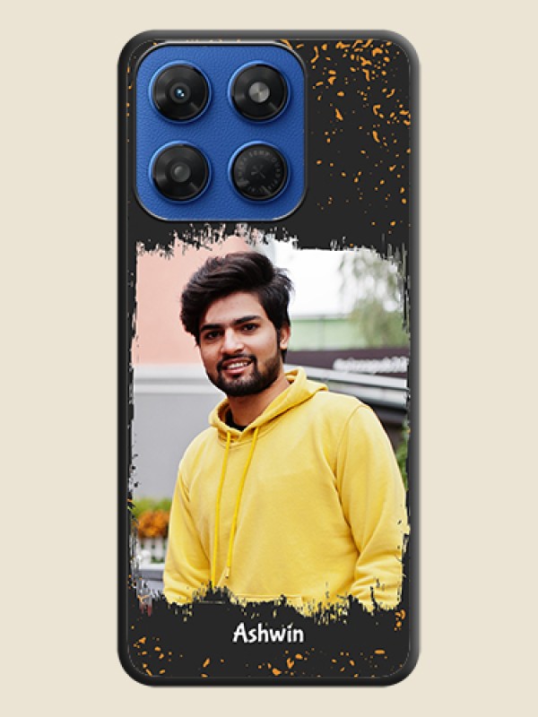 Spray Free Design on Photo On Space Black Custom Soft Matte Mobile Back Cover - Motorola G77 Power 5G