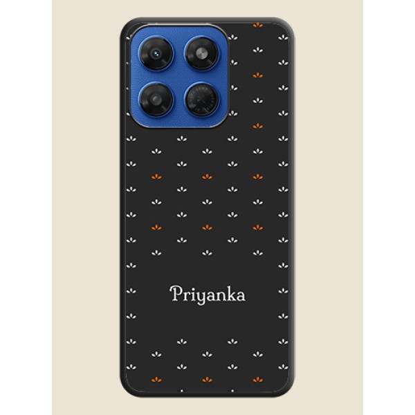 Simple Pattern With Custom Text On Space Black Custom Soft Matte Mobile Back Cover - Motorola G77 Power 5G Simple Pattern With Custom Text On Space Black Custom Soft Matte Mobile Back Cover - Motorola G77 Power 5G