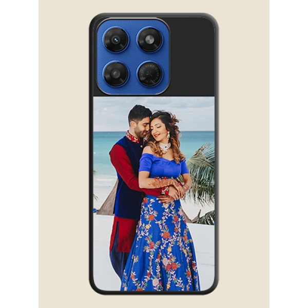 Image Upload With Space Black Color On Custom Soft Matte Mobile Back Cover - Motorola G77 Power 5G