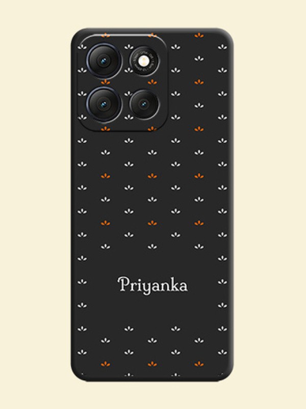 Simple Pattern With Custom Text On Space Black Custom Soft Matte Mobile Back Cover - Motorola G86 Power 5G