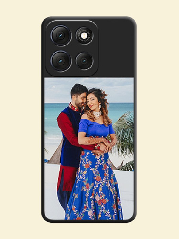 Image Upload With Space Black Color On Custom Soft Matte Mobile Back Cover - Motorola G86 Power 5G