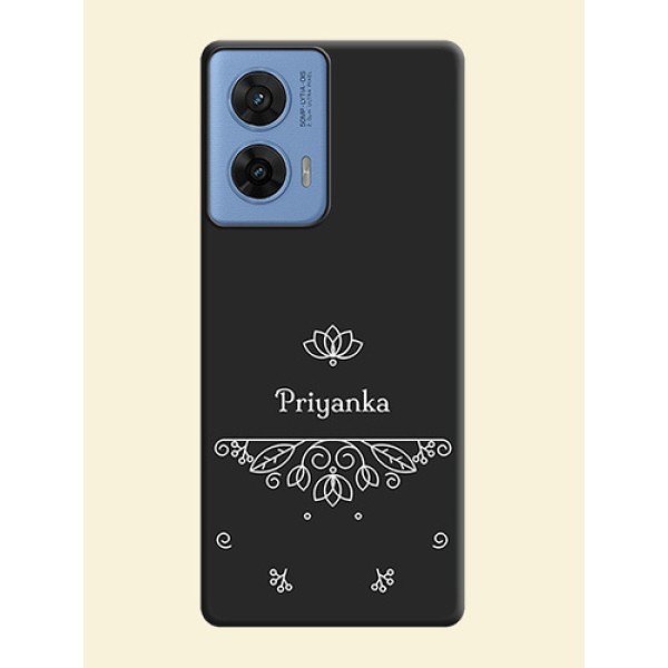 Lotus Garden Custom Text On Space Black Custom Soft Matte Mobile Back Cover - Motorola G96 5G Lotus Garden Custom Text On Space Black Custom Soft Matte Mobile Back Cover - Motorola G96 5G