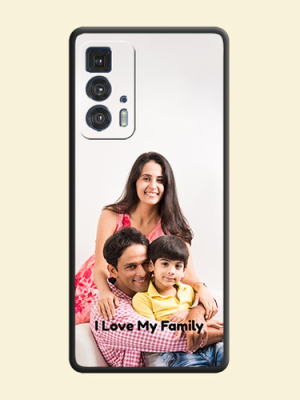 Full Single Pic Upload With Text On Space Black Personalized Soft Matte Phone Covers -Motorola Moto Edge 20 Pro