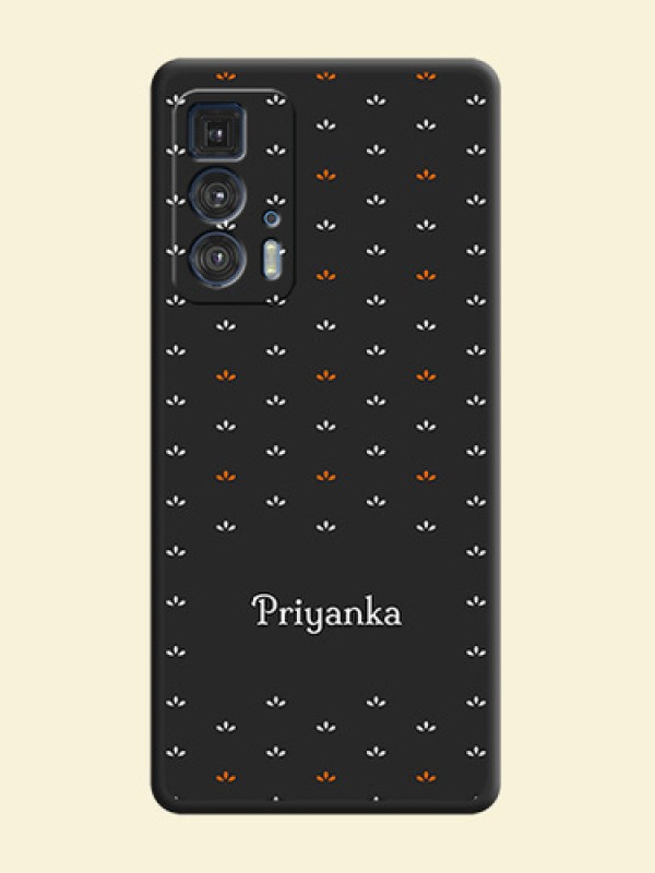 Simple Pattern With Custom Text On Space Black Personalized Soft Matte Phone Covers -Motorola Moto Edge 20 Pro