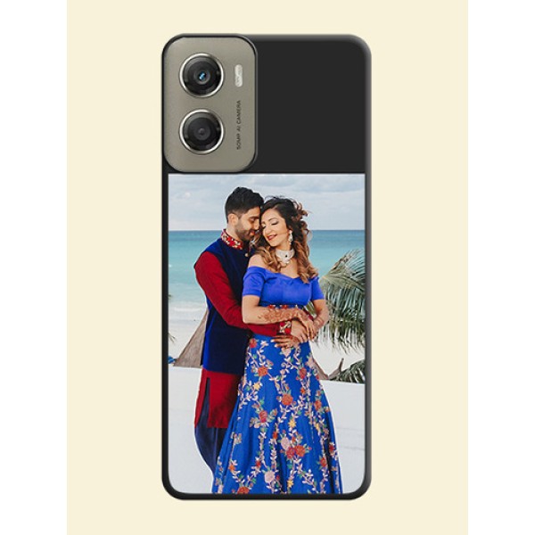 Image Upload With Space Black Color On Custom Soft Matte Mobile Back Cover - Motorola Moto G06 Power