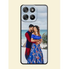 Full Single Pic Upload On Space Black Custom Soft Matte Mobile Back Cover - Motorola Moto G57 Power
