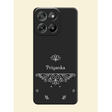 Lotus Garden Custom Text On Space Black Custom Soft Matte Mobile Back Cover - Motorola Moto G57 Power