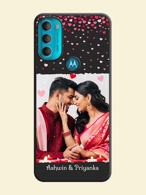Fall in Love with Your Partner  on Photo on Space Black Soft Matte Phone Cover - Moto G71 5G