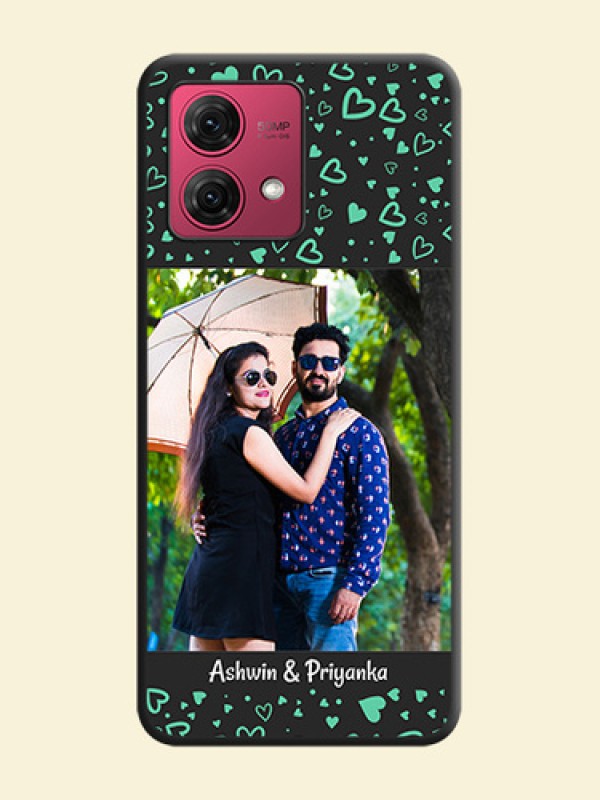 Sea Green Indefinite Love Pattern - Photo on Space Black Soft Matte Mobile Cover - Motorola Moto G84 5G