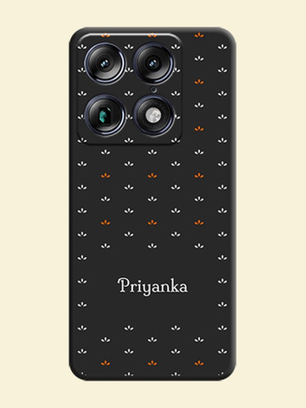 Simple Pattern With Custom Text On Space Black Custom Soft Matte Mobile Back Cover - Motorola Signature 5G