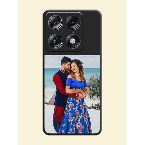 Image Upload With Space Black Color On Custom Soft Matte Mobile Back Cover - Motorola Signature 5G