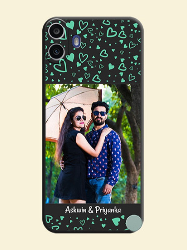 Sea Green Indefinite Love Pattern on Photo On Space Black Custom Soft Matte Mobile Back Cover - Nothing Cmf Phone 1