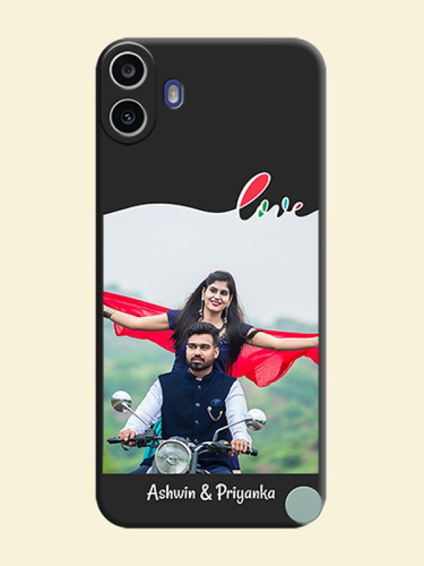 Fall in Love Pattern with Picture on Photo On Space Black Custom Soft Matte Mobile Back Cover - Nothing Cmf Phone 1