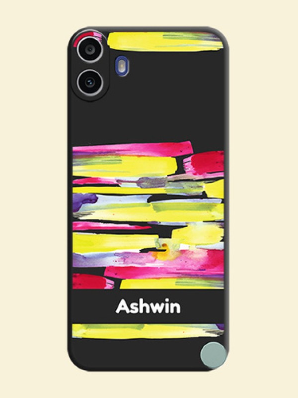 Brush Coloured On Space Black Custom Soft Matte Mobile Back Cover - Nothing Cmf Phone 1