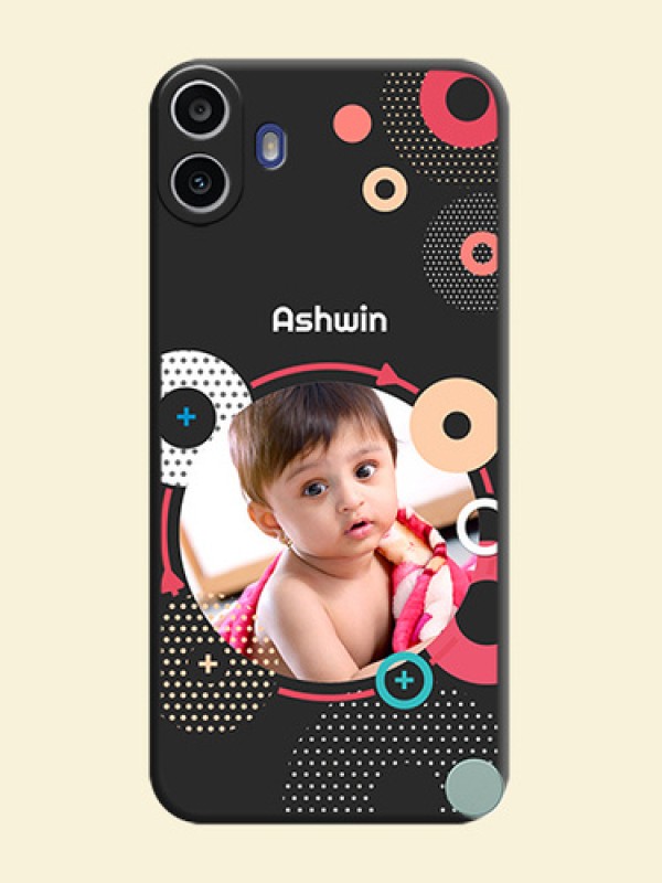 Multicoloured Round Image On Space Black Custom Soft Matte Mobile Back Cover - Nothing Cmf Phone 1