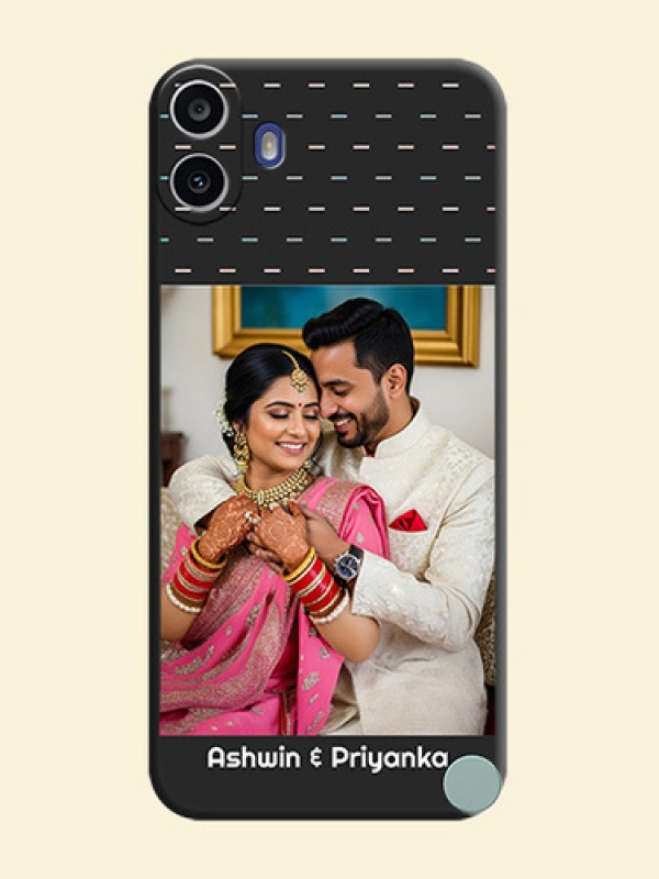 Line Pattern Design with Text On Space Black Custom Soft Matte Mobile Back Cover - Nothing Cmf Phone 1