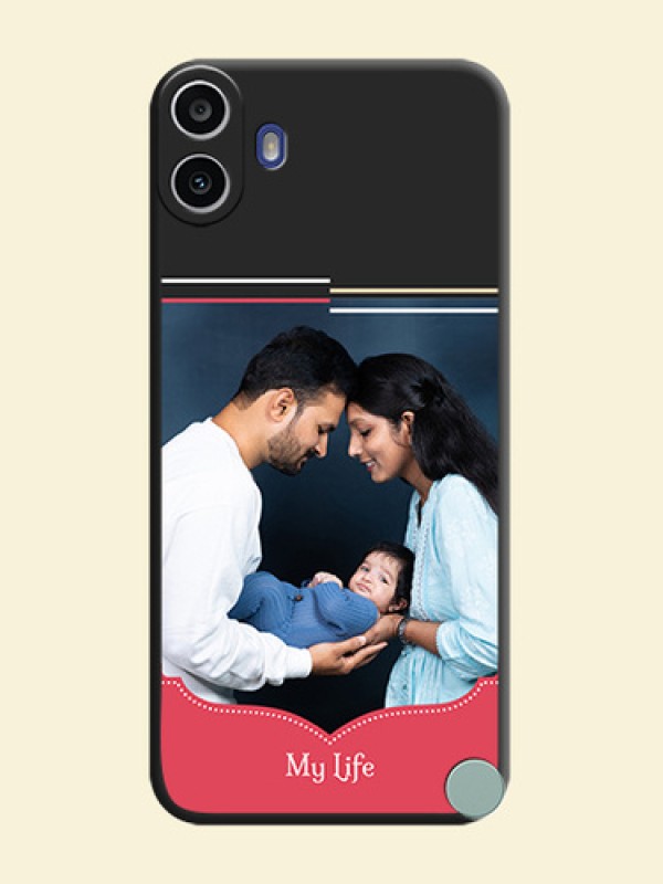 Classic Plain Design with Name On Space Black Custom Soft Matte Mobile Back Cover - Nothing Cmf Phone 1