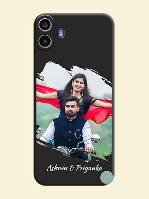 Grunge Brush Strokes on Photo On Space Black Custom Soft Matte Mobile Back Cover - Nothing Cmf Phone 1