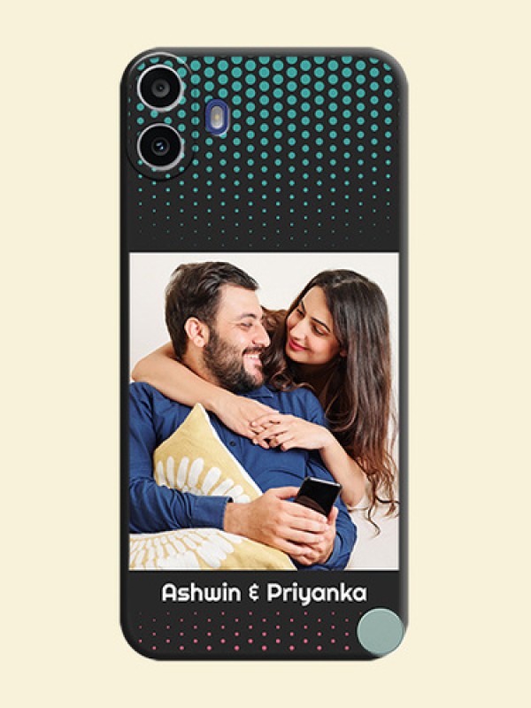 Faded Dots with Grunge Photo Frame and Text On Space Black Custom Soft Matte Mobile Back Cover - Nothing Cmf Phone 1