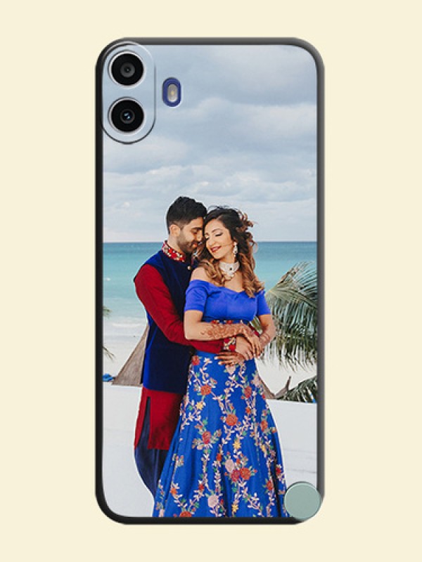 Full Single Pic Upload On Space Black Custom Soft Matte Mobile Back Cover - Nothing Cmf Phone 1