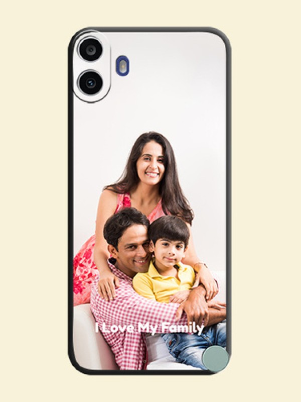Full Single Pic Upload With Text On Space Black Custom Soft Matte Mobile Back Cover - Nothing Cmf Phone 1