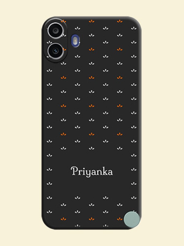 Simple Pattern With Custom Text On Space Black Custom Soft Matte Mobile Back Cover - Nothing Cmf Phone 1