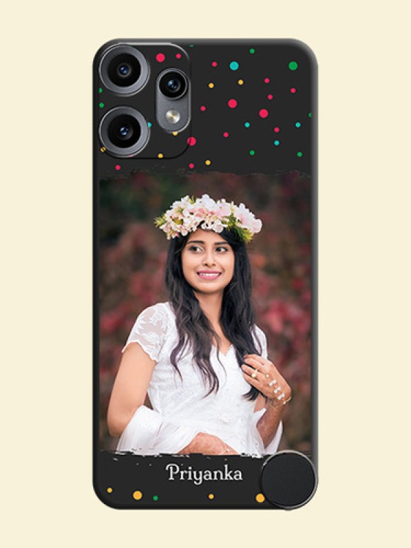 Multicolor Dotted Pattern with Text On Space Black Custom Soft Matte Mobile Back Cover - Nothing CMF Phone 2 Pro 5G