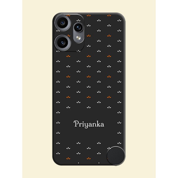 Simple Pattern With Custom Text On Space Black Custom Soft Matte Mobile Back Cover - Nothing CMF Phone 2 Pro 5G