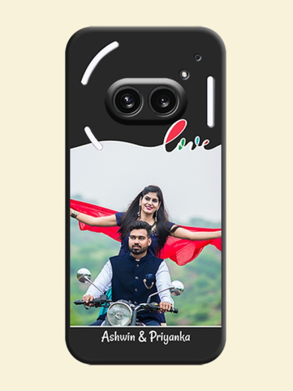 Fall in Love Pattern with Picture - Photo on Space Black Soft Matte Mobile Case - Nothing Phone 2A 5G