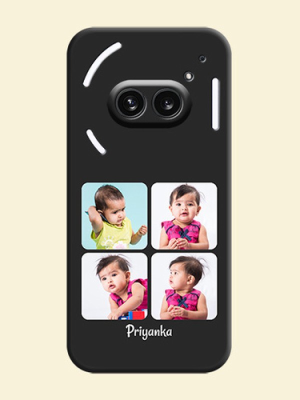 Floral Art with 6 Image Holder - Photo on Space Black Soft Matte Mobile Case - Nothing Phone 2A 5G