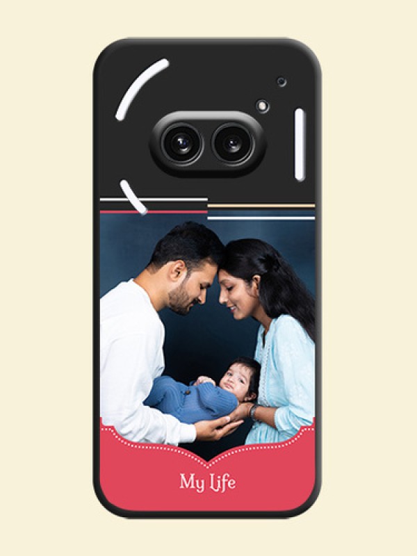 Classic Plain Design with Name - Photo on Space Black Soft Matte Phone Cover - Nothing Phone 2A 5G