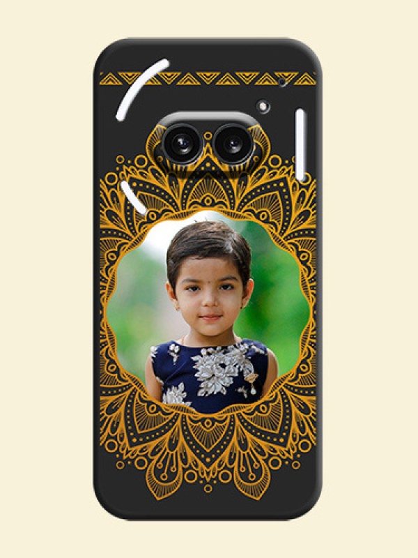 Round Image with Floral Design - Photo on Space Black Soft Matte Mobile Cover - Nothing Phone 2A 5G