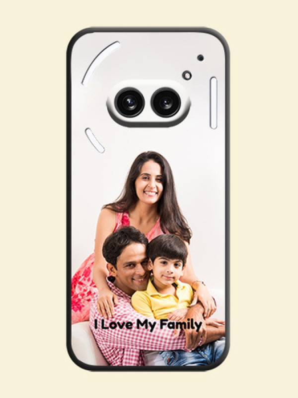 Full Single Pic Upload With Text On Space Black Personalized Soft Matte Phone Covers - Nothing Phone 2A 5G