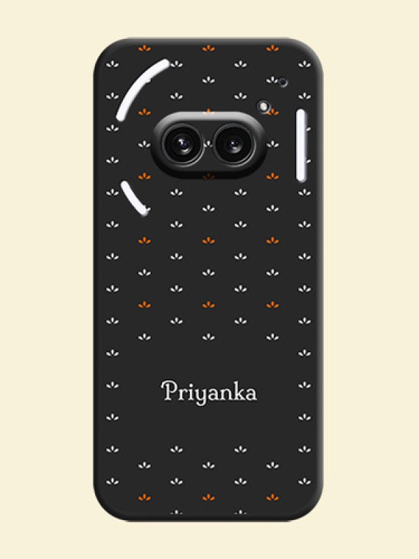 Simple Pattern With Custom Text On Space Black Personalized Soft Matte Phone Covers - Nothing Phone 2A 5G