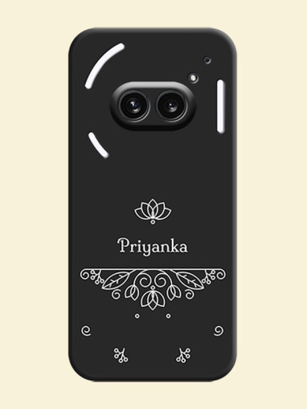 Lotus Garden Custom Text On Space Black Personalized Soft Matte Phone Covers - Nothing Phone 2A 5G