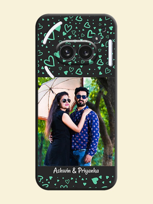 Sea Green Indefinite Love Pattern on Photo On Space Black Custom Soft Matte Mobile Back Cover - Nothing Phone 2A Plus
